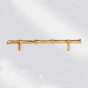 Qiansi HK0501 Poignée <span class=keywords><strong>de</strong></span> meuble en laiton à joint en <span class=keywords><strong>bambou</strong></span> pour armoires <span class=keywords><strong>de</strong></span> cuisine Armoires Placard T-Bar Porte Pull Durable pour tiroir - Product Image 2
