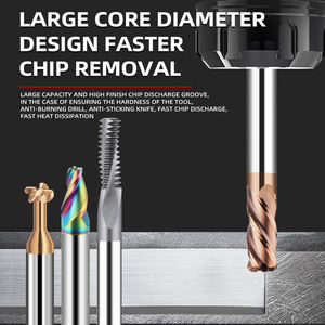 مطحنة نهاية الناي من <span class=keywords><strong>HUHAO</strong></span> 10 ، قاطع طحن 5A ، خشب 4 6 8 10 10 ، قطع راوتر حلزوني ، أدوات قطع النجارة البلاستيكية - Product Image 4