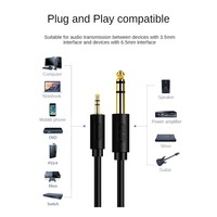 Câble stéréo TS de haute qualité 1/4 à 1/8, câbles audio personnalisés 3,5 mm à 6,35 mm pour casque de jeu, haut-parleurs, port AUX de voiture