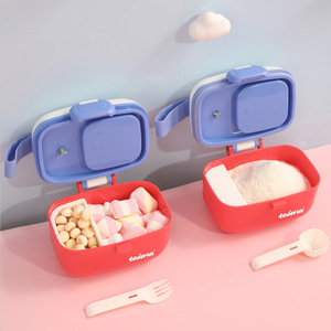 Tedermei Baby Food Container <b>Large</b> Square Airtight Portable For Travel With Divider 0-12 Months - Product Image 4