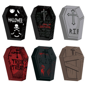 Caja de Dulces con Forma de Ataúd Estilo Gótico, Decoración de Halloween, Marca DTF, R.I.P. Cajas de Regalo de Cartón Corrugado con Separadores, Impresión Digital - Product Image 6