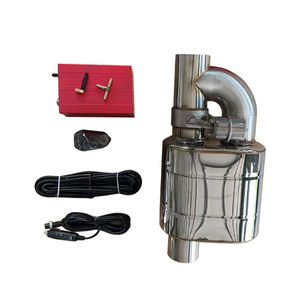 Nouveauté : <span class=keywords><strong>silencieux</strong></span> en acier inoxydable 201 de 25 3 pouces, entrée simple, double sortie, conception à valve - Product Image 1