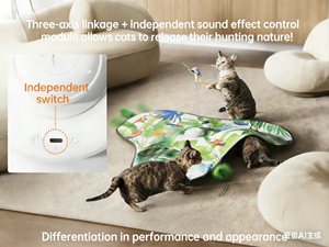 Jouet interactif pour chat en plastique : Balle à roulement rapide avec pochette, <span class=keywords><strong>jeu</strong></span> de capture de <span class=keywords><strong>souris</strong></span> sonore et concept de cache-cache - Product Image 5