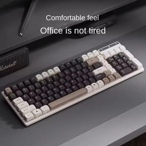 Conjunto de teclado y ratón con sensación mecánica flotante, cableado, con cubierta de película, silencioso, adecuado para oficina, juegos, deportes electrónicos y computadoras. - Product Image 4