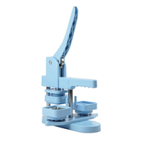 Kit Machine à Fabriquer des Magnets Photo Carrés Bleus 50*50mm 2 Pouces pour Réfrigérateur, Incluant 100 Pièces de Matériaux pour Magnets
