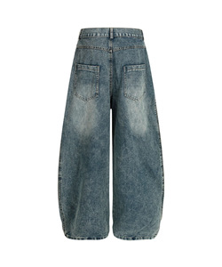 ZHEZHE Streetwear Jeans en denim ample <span class=keywords><strong>avec</strong></span> bretelles croisées, imprimé léopard et motif étoile - Nouveau style 2026, pantalon grande taille pour femmes - Product Image 5