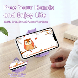 Gadgets de bureau mignon hibou Design support de téléphone Pvc universel polyvalent support de téléphone de bureau - Product Image 4