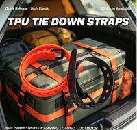 Sangles de fixation multifonctionnelles en TPU pour hommes, attaches en caoutchouc pour câbles, sangles de bagages, sangles élastiques à dégagement rapide pour le camping en plein air