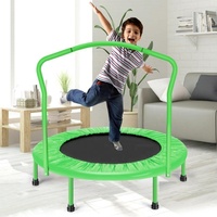 Mini trampolín portátil para ejercicio para niños, 36 ", con pasamanos y Cubierta acolchada