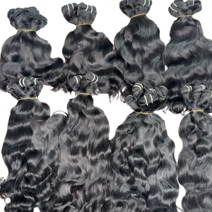 Extensiones de cabello humano Remy indio rizado natural. Cabello virgen de un solo donante con cutícula alineada, color natural indio, extensiones de cabello crudo. - Product Image 1