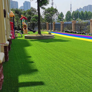 Personalizado Durable de alta densidad ignífugo impermeable 100% PE césped sintético alfombra de césped <span class=keywords><strong>artificial</strong></span> rollo para césped de jardín - Product Image 3
