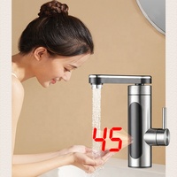SS matériel eau chaude et froide double usage sans réservoir 3s robinet de chauffage robinet chauffe-eau électrique instantané