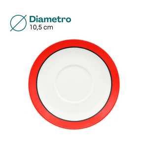 Set di 12 Tazze e Piattini in Porcellana da 80ml, Lavabili in Lavastoviglie e Microonde, Fantasia Oceanica - Product Image 3