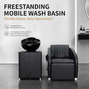 Fauteuil de lavage électrique de luxe Sulin avec repose-pieds motorisé et télécommande, unité de lavage des cheveux, mobilier de salon, vente directe d'usine - Product Image 2