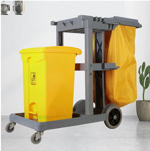 Carrito <span class=keywords><strong>de</strong></span> <span class=keywords><strong>Limpieza</strong></span> Multifuncional Comercial para Servicios <span class=keywords><strong>de</strong></span> <span class=keywords><strong>Limpieza</strong></span>, 3 Ruedas, Capacidad <span class=keywords><strong>de</strong></span> 200 lb, Solución Móvil Práctica para Oficinas e Instalaciones - Product Image 6