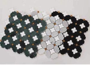 Mix Color Flower Mosaic Hexagon Green Marble Tile for Interior Wall Living Room Outdoor Hotel Made of Stone with Square <strong>Pattern</strong> - Product Image 6