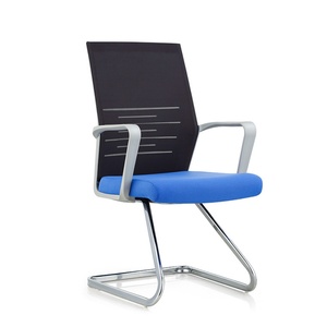 Silla de Oficina para Conferencias con Patas de Acero Cromado y Esponja de Alta Densidad, Sin Ruedas, Dimensiones y Fundas - Product Image 2