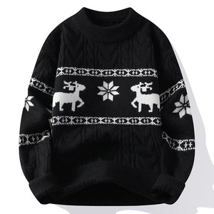 <span class=keywords><strong>Pull</strong></span> de Noël personnalisé avec logo OEM, vêtements en jacquard, tricot à manches longues, <span class=keywords><strong>pull</strong></span> en tricot d'hiver, <span class=keywords><strong>pull</strong></span> de Noël <span class=keywords><strong>moche</strong></span> pour homme - Product Image 2
