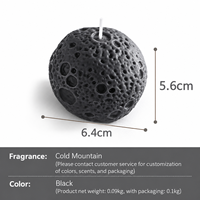 Bougie parfumée en cire de soja personnalisée en forme de lune, bougies faites à la main, cadeaux d'anniversaire