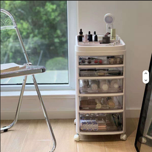 Chariot de rangement multi-niveaux pour cosmétiques et produits de soin, à roulettes, grande capacité, pour salons de beauté et de manucure - Product Image 6