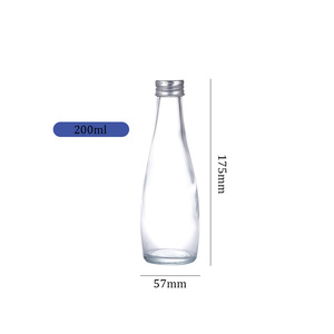 Bouteille de boisson cylindrique en verre silex de 200 ml (6,6 oz) avec bouchon à vis facile à ouvrir, sérigraphie givrée, gravure, gravure à l'acide, certifiée alimentaire - Product Image 3