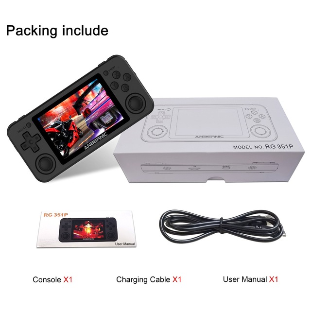 RG351P Open Source Game Console 3.5 Inch Joystick Handheld Retro Vintage 64G/128G Linux System 640x480 Resolution Games