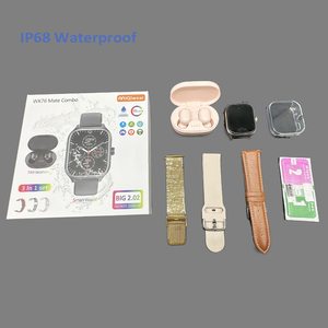 2024 Nieuwkomer Wk76 Mate Combo Smart Watch Elektronisch Horloge 3-In-1 Horlogeband Leer/Siliconen/Metalen Polshorloge Met Oordopjes - Product Image 6