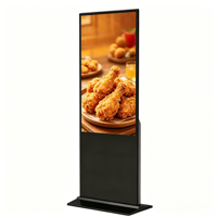 49 Zoll LCD-Kiosk-Totem-Bildschirm Touchscreen Ultra-Dünner Freistehender Digitaler Werbeplayer 1920x1080 Auflösung 500cd/m