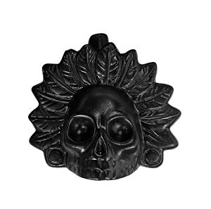 Nouvel Arrivage Sifflet d'Horreur Gothique Unique en Résine Noire en Forme de Crâne pour Faveurs de Fête d'Halloween, Accessoires de Farces et Décoration de Bar - Product Image 1