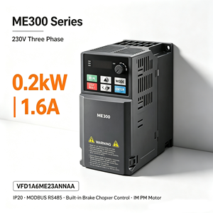 Variateur de fréquence Premium ME300 VFD1A6ME23ANNAA Triphasé 230V 0.2kW Contrôle Vectoriel VFD Moteur IM PM Modbus RS485 pour Ventilateur - Product Image 1