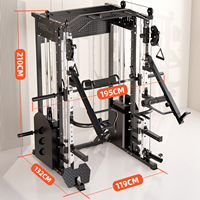 Machine Smith multifonctionnelle pour la maison : rack à squats, entraîneur fonctionnel, crossover de câbles et pile de poids tout-en-un