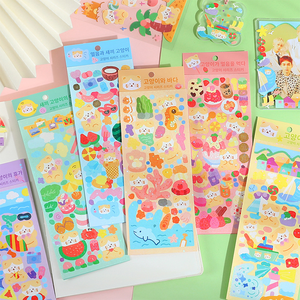 Papel autoadhesivo Kawaii coreano, pegatinas de corte de beso, dibujos animados, promocional, impermeable, hoja adhesiva personalizada - Product Image 4