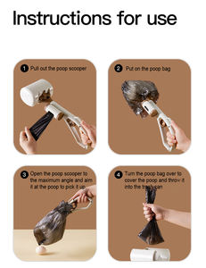 Ramasseur de crottes pour animaux de compagnie Pelle à crottes portable pour chien - Product Image 4