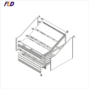 Scaffali su misura dell'attrezzatura del supermercato del contatore dell'esposizione di promozione della verdura della frutta dello scaffale del supermercato
