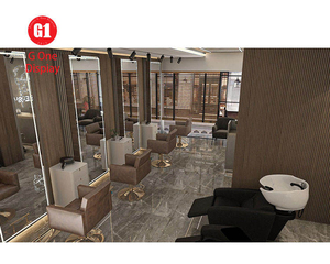 Luxury Barber Shop Interior Design | Men Salon Display Furniture & Customized Store Decoration - Product Image 4