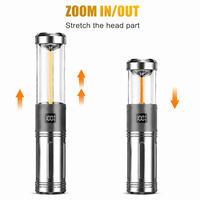 Lampe de camping LED 6000K lumière du jour, indice IP44, batterie rechargeable 18650, 500LM, alliage d'aluminium, CRI élevé 80, dimmable, 50000 heures