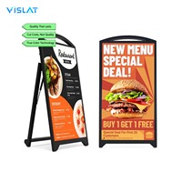 Écran vidéo portable Vislat pour signalétique, écran d'affichage ultime pour postes de travail mobiles et événements, support de table compact avec écran LCD