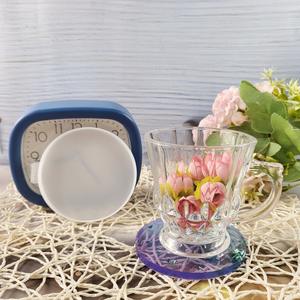 Moldes de fundición de resina hechos a mano para DIY estilo Ins adornos decorativos molde redondo de silicona para posavasos 2922 herramientas para pasteles - Product Image 1