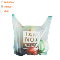 Sacs de courses en plastique jetables personnalisés en HDPE LDPE, sacs de transport en plastique avec logo imprimé « Merci » pour les magasins de détail