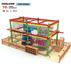 Parque Infantil Interior de Cuerda de Nailon Interactivo Personalizado para Niños, Parque de Atracciones Comercial para Niños para Uso en Centros Comerciales - Product Image 1