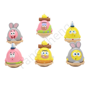 Juguete de Peluche <span class=keywords><strong>en</strong></span> Forma de <span class=keywords><strong>Huevo</strong></span> de <span class=keywords><strong>Esponja</strong></span> Rosa y Amarillo, Cajas Sorpresa Gachapon - Product Image 2