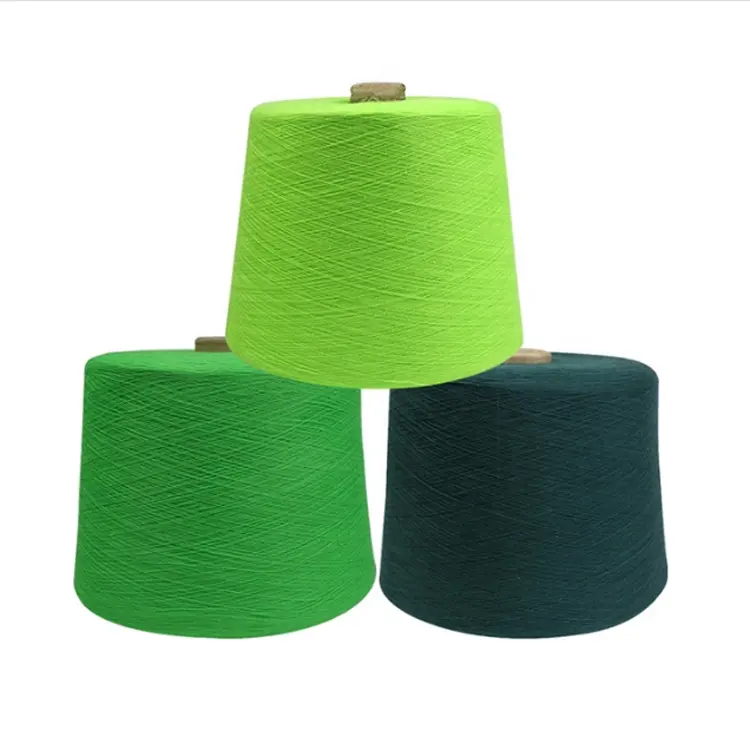 High Tenacity Ne 20s-60s Colored 100% Spun Polyester Yarn On Plastic Cone