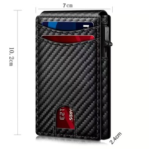 <span class=keywords><strong>Portafoglio</strong></span> Magnetico Bifold in Pelle Premium Sottile per <span class=keywords><strong>Uomo</strong></span> <span class=keywords><strong>con</strong></span> Blocco RFID, Porta Carte di Credito Pop-up <span class=keywords><strong>con</strong></span> Tasca Frontale, Regalo Aziendale - Product Image 3