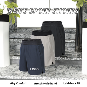 Shorts cargo décontractés pour hommes, style streetwear d'été, taille mi-haute, respirants, séchage rapide, avec taille élastique, logo personnalisé, vêtements de sport actifs pour la salle de sport - Product Image 2