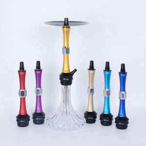 Cachimba de aluminio y vidrio de lujo al estilo ruso de 56 cm, al por mayor - Product Image 1