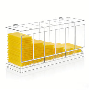 Présentoir de cartes en acrylique moderne et écologique à 6 emplacements pour rangement de boîtes de cartes – Vente en gros - Product Image 1