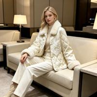 Neuer Chinesischer Stil Damen-Daunenjacke mit Echtem Nerzpelzkragen, Kranich-Stickerei, Tang-Anzug-Design, Diamant-Steppung, Warmer Wintermantel