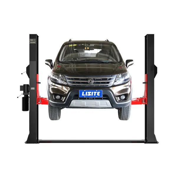 Hot Selling Heavy 4T/4.5T/5T Bodemplaat Twee Post Lift Een Side Handmatige Ontgrendeling met Ce Gebruik Auto Voertuig Auto Lift Prijs Voor Verkoop