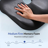 Coussin de siège en mousse à mémoire de forme pour chaise de bureau, soulagement ergonomique des douleurs dorsales et du coccyx, compressé sous vide