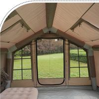 Tente gonflable de luxe pour le glamping, tente en coton imperméable pour l'extérieur, grand espace, lodge de camping familial